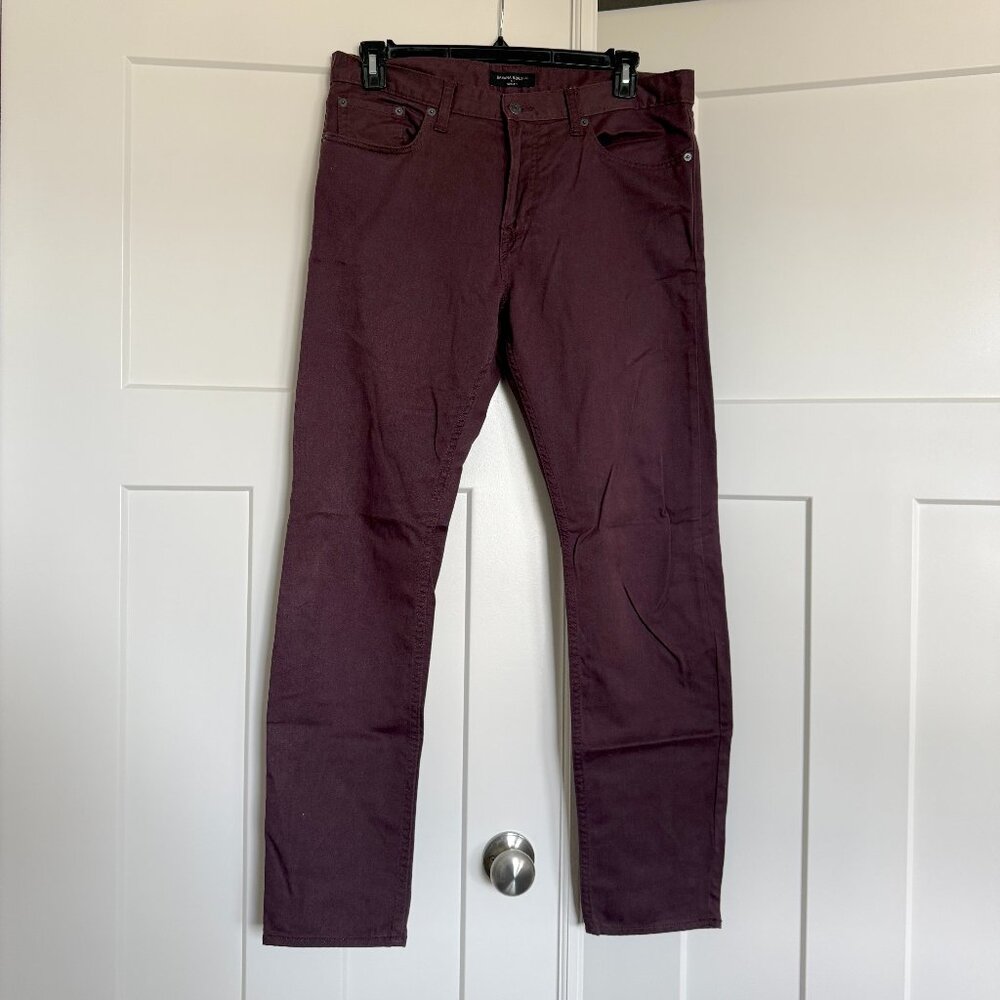Banana Republic Men's Slim Fit Pants Burgundy Red Size 34x32